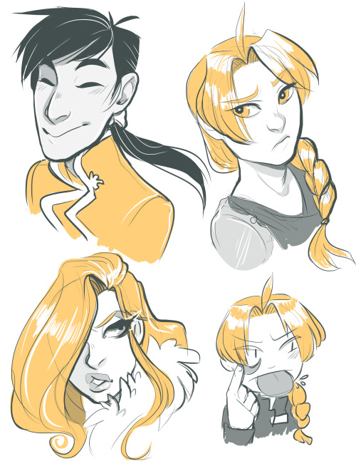 envyhime:Commission warmup today is fma sketches for the first time in what feels like forever 