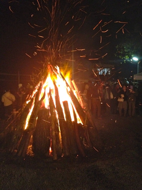Last night I went to a fire festival called the Kurama no hi Matsuri in Kyoto. All of the homes in t