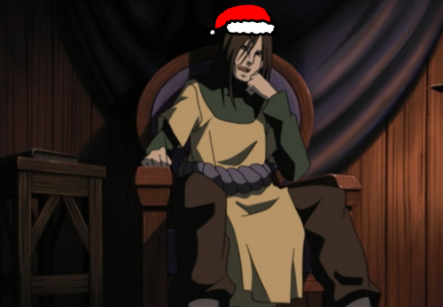 kirbyfanneox: toonami: It’s that special time of year again. Time to let Orochimaru Claus know what you want for Christmas.  A curse mark would be kinda cool. 