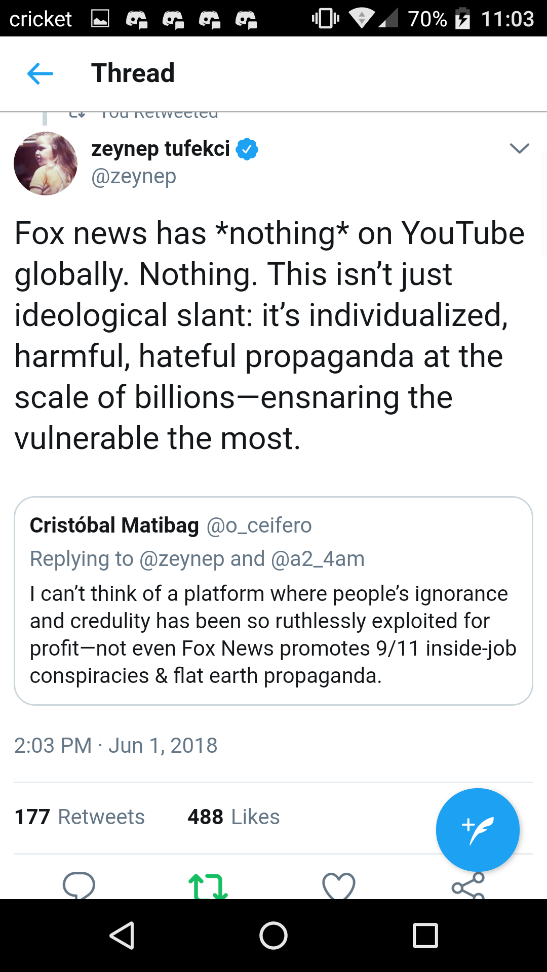socialistexan: dajjalsdick:  YouTube’s algorithm…I mean yes this is about flat-earthers,