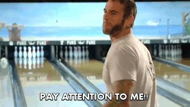 CM Punk yells PAY ATTENTION TO ME!! at a bowling alley