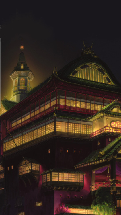 true-ghibli: Spirited Away- The Bathhouse phone backgrounds