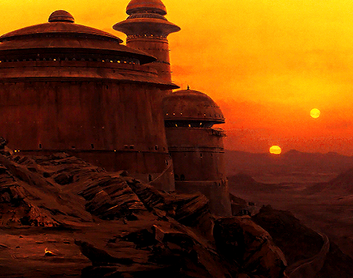 buckybarness:Binary Sunsets in Star Wars (1977 - 2019) Episode IV: A New Hope Episode VI: Return of