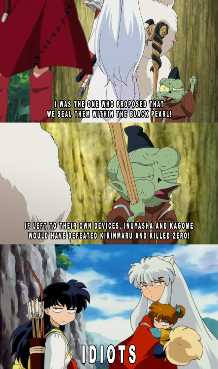 On top of Pedomaru taking advice from Jaken, they’d seriously believe Inuyasha and Kagome who tried 