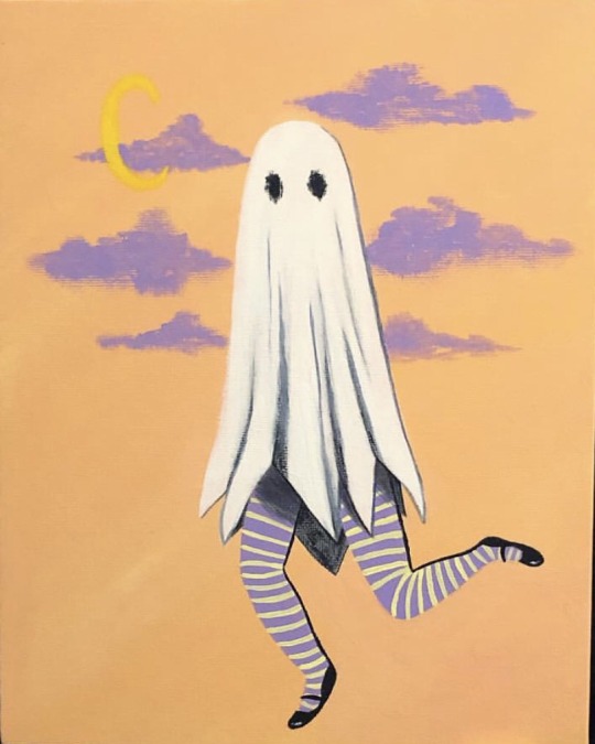 spookysculder:         A few of my favorites from a series of paintings I’ve been working on titled, “Halloween All Year”  