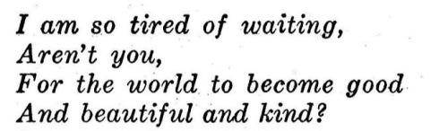 "Tired" By Langston Hughes.