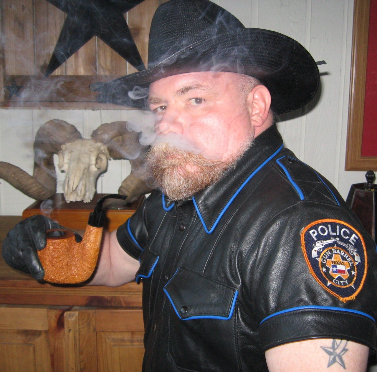 webernd66leatherlove:  WOOf, you are horny Police leather man, respect SIR! TPEleatherboy