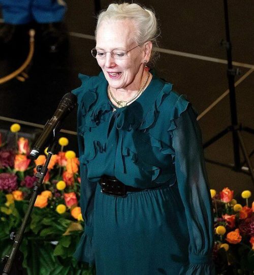 Queen Margrethe hosted a concert and dinner at FredensborgOn October 29, Queen Margrethe, accompanie