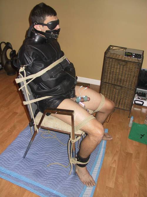 lovingair:  The fun of making him scream into that gag. 