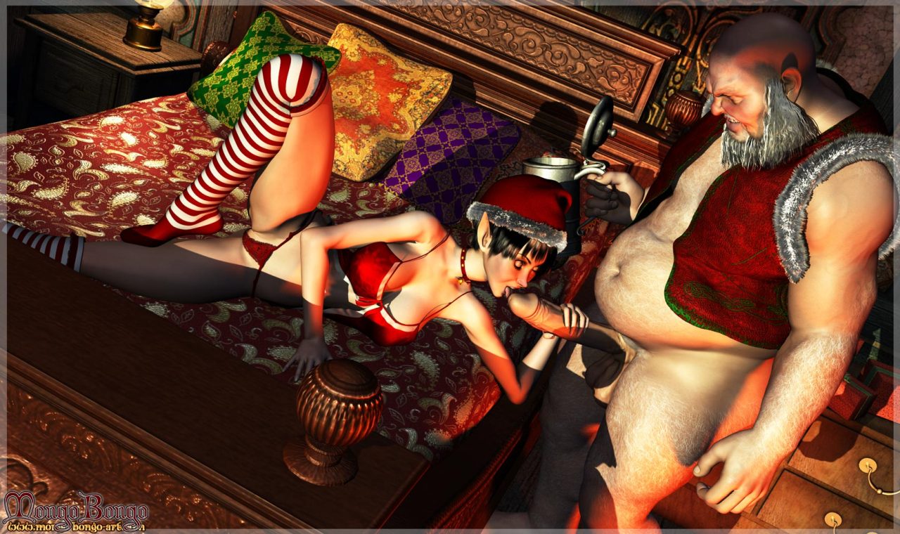 isitweirdifindcartoonssexy:  Santa unwinds after his all-nighter….@