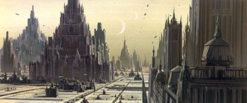 alwaysstarwars:Coruscant - Art by Ralph McQuarrie