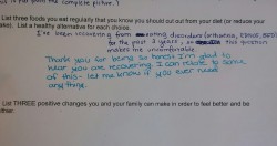 thebingelessbeginner:  My instructor responded to what I wrote on last week’s nutrition lab.