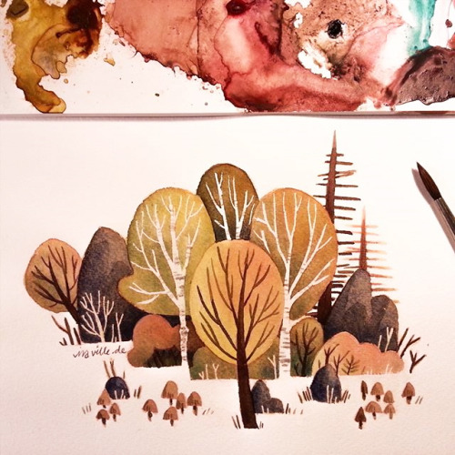header and making of the header of my new twitter accountEDIT:Print set of my birch tree forest in m