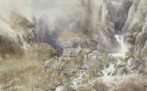 replimat:Rivendell, by Alan Lee. Such an amazing painting, definitely… 