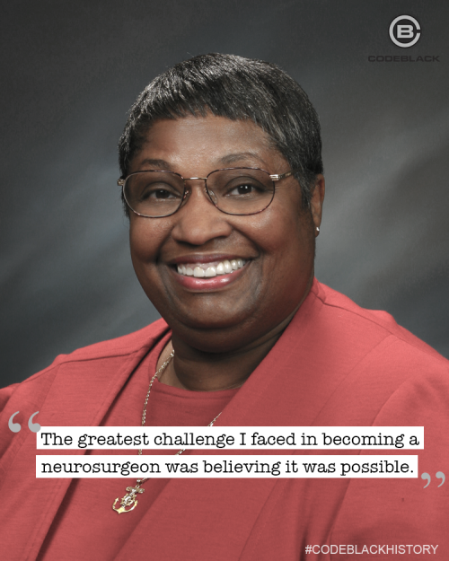 thetattedstoner:onlyblackgirl:  babycakesbriauna:scienceyoucanlove:In 1981 Alexa Canady was the first African- American female to become neurosurgeonsource  Yasss  Can’t even imagine the hell she had to deal with. Bless her. People like her are our