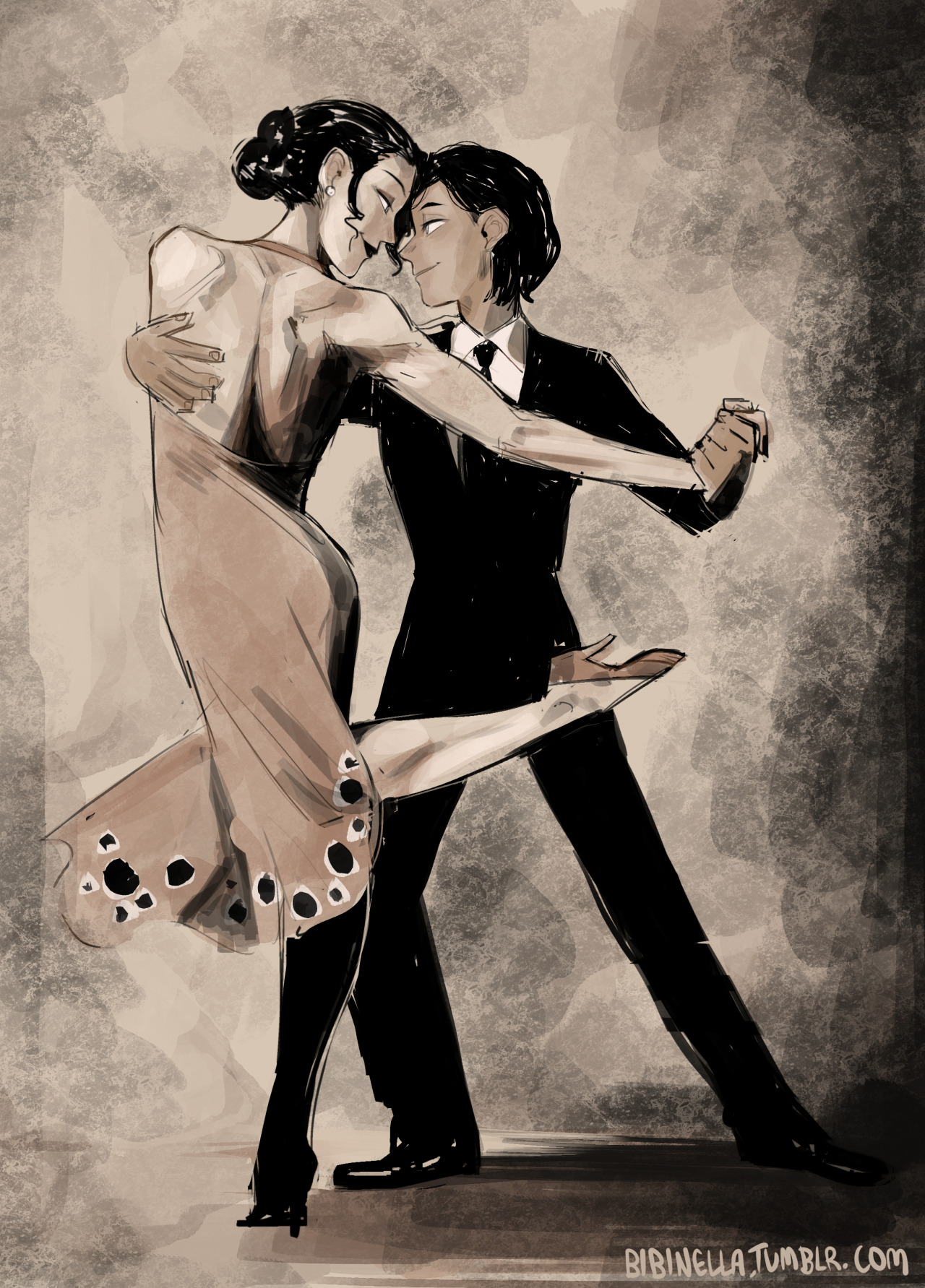 bibinella:I drew this in live stream today! I’m quite happy with the result XD