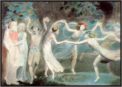 artist-blake:  Oberon, Titania and Puck with Fairies Dancing, William Blake