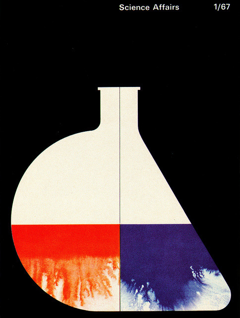 Stuart Ash, cover of canadian magazine Science Affairs, 1967. From Graphis Annual 1968/69. 