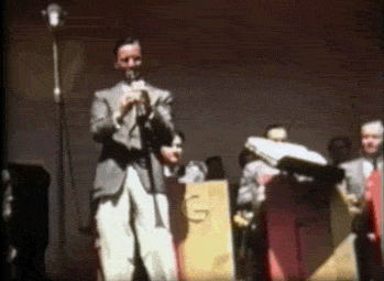 Twostriptechnicolor:  Benny Goodman And The Boys Swing It, Circa 1939. 