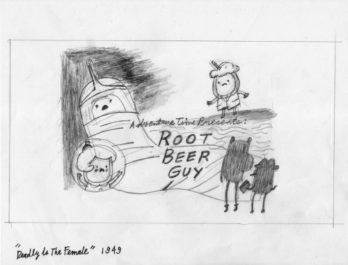 Sex Root Beer Guy title card concepts by storyboard pictures