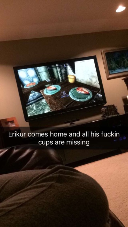 hiddenskyrim:  writing-is-a-bitch:  so this is how I spend my wednesday nights…  I’m not even remotely close to finished. Any goblet I find is going into the hoard   Gobletborn!