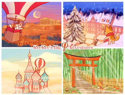 Concept art for future KeeKee&rsquo;s Big Adventures books! These were so fun to do. I think the Mos