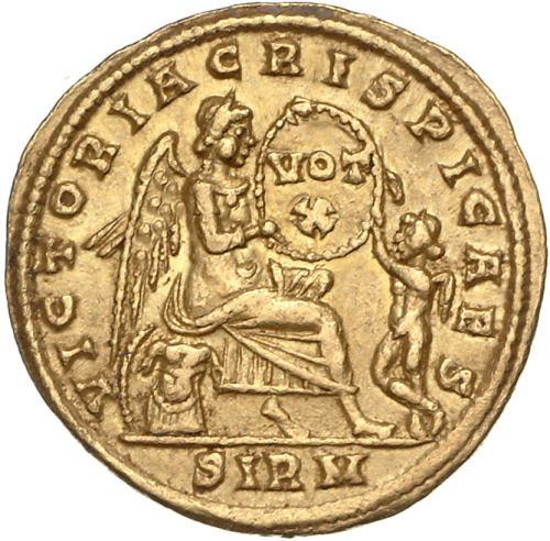 Crispus (b. 295/305 CE - 326 CE)* son of Constantine the Great and Minervina* Caesar  between 317 CE