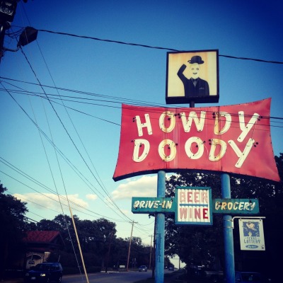 Last night my girlfriend told me I am a negative person so I’m going to turn it around starting today. I’m going to be more like the guy on the howdy doody sign. He’s so happy up there, with his hat. I wore a hat last night. Someone said I looked...