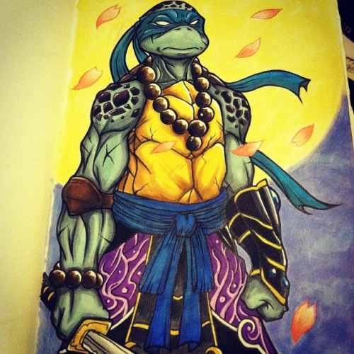 sk3tcheffect:  Leo Gaiden Pt.2 finished. #art #artist #drawings #artwork #TMNT #TeenageMutantNinjaTurtles #sketchbook #illustrations #designs #samurai #Leonardo #ComicArt #ArtOnIG #ninjas #sketches #dope #TimeSkip