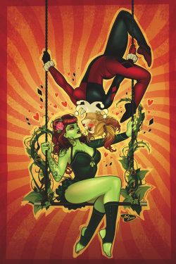 league-of-extraordinarycomics:  Ivy &amp; Harley by ANT LUCIA  