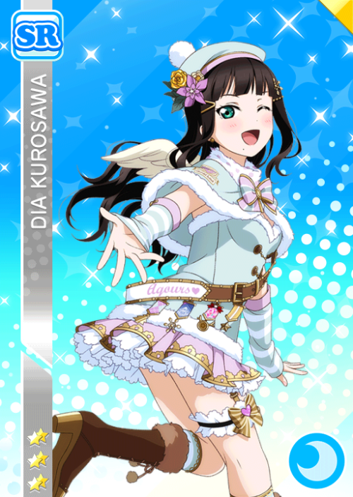 New “Christmas Part 2″ cards added to JP Aqours scoutingKurosawa Dia Cool SR &