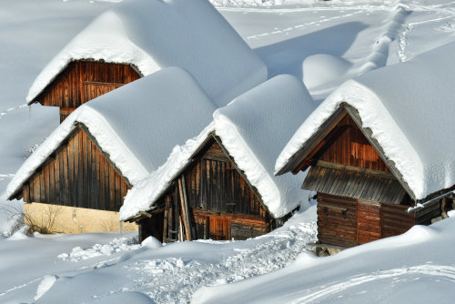 ZAJAMNIKI, Slovenia - this picturesque mountain pasture with a group of about 80 shepherds’ huts at 