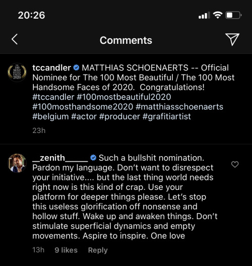 matthiasschoenaertsdaily: Matthias Schoenaerts responds to being nominated for “The 100 M