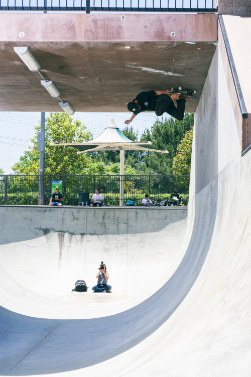 timaguilar:Tristan Rennie - BS Ceiling Bash at Santa Clarita SkateparkPrinted for Thrasher’s Somethi