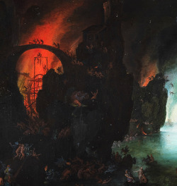 jaded-mandarin:  Jan Brueghel The Elder. Detail from Aeneas and Sibyl in the Underworld, 1594.