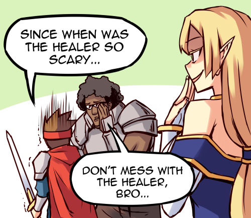merryweather-comics: I wrote a comic about healers in MMORPG’s!