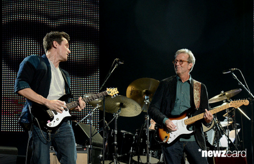 kdtesting123:John Mayer and Eric Clapton perform at the Eric Clapton’s 70th Birthday Concert Celebra