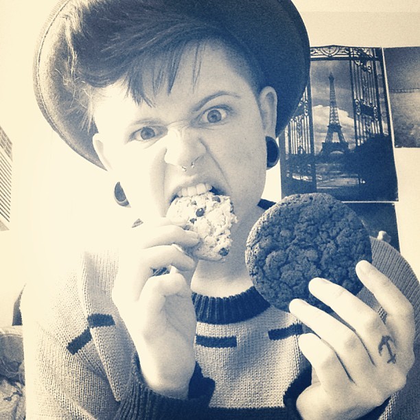 olivepaintsalot:  Forever a Cookie Monster #chocolatechipcookies #cookies #yummm