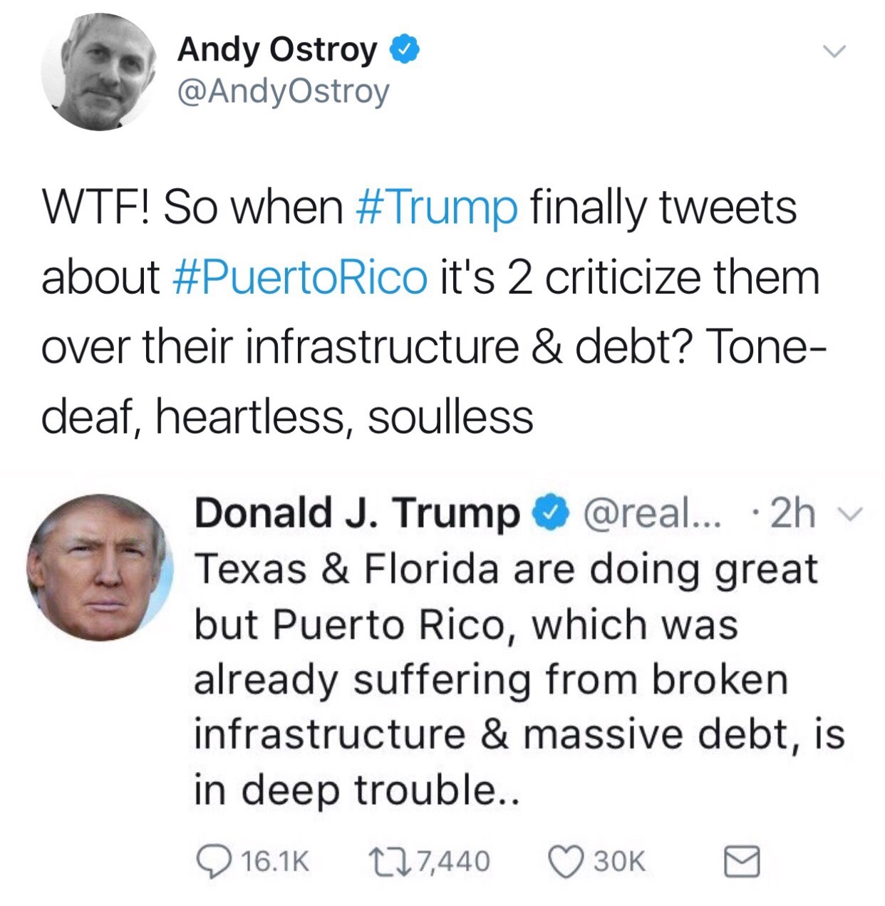 odinsblog:  Wow. Donald jackass Trump really does not care about anyone who isn’t