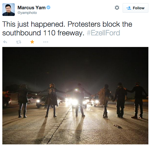 socialjusticekoolaid:  Today in Solidarity (12/29/14): I was out in LA today when
