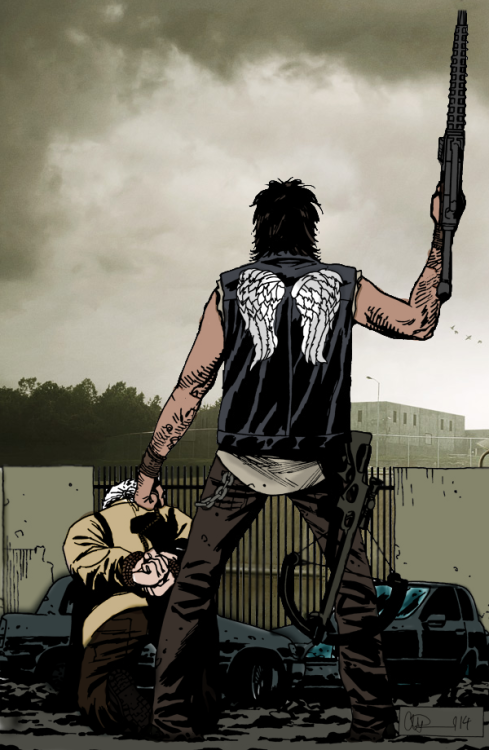 Remember that Aprils fools cover of Dwight as Daryl Dixon? They even gave out an colorable version&h