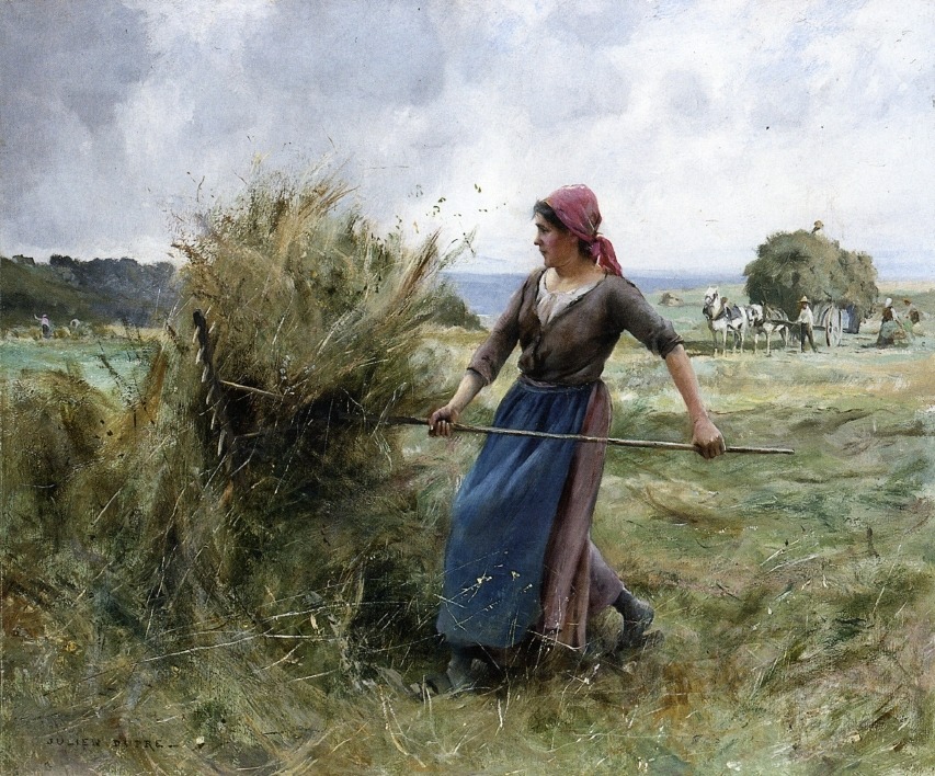 classic-art: Peasant with Hay Julien Dupré 