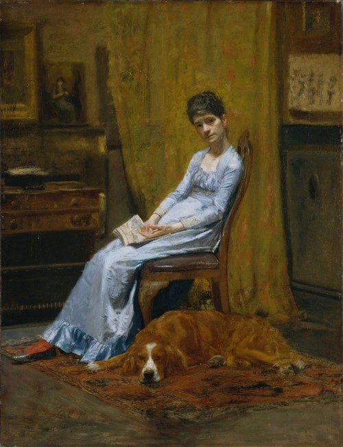 The Artist’s Wife and His Setter Dog, Thomas Eakins, between 1884 and 1889