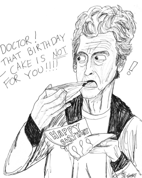 Well its officially my birthday and someone has beated me to it with the cake!!#12thDoctor #MyBirt