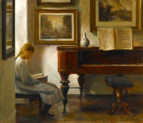 summerlilac:  Girl in an Interior - Carl Vilhelm Holsøe [Danish artist, 1863-1935].