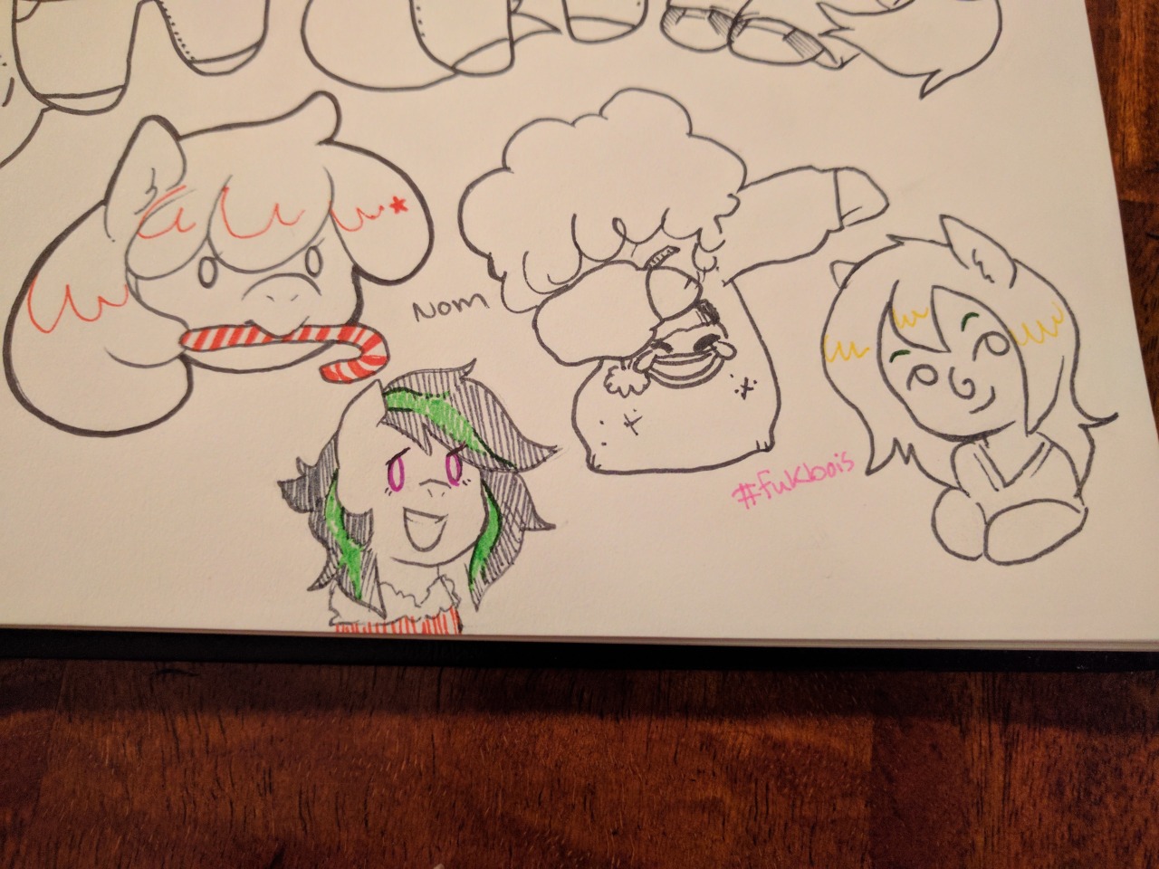 galacticponycafe: Christmas doodles for the poner fam  My Velvet and Eclaire being