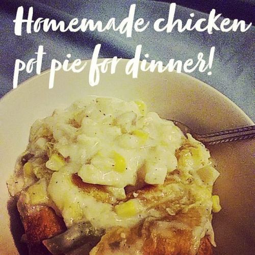 Made a chicken pot pie for dinner! So yummy! #yum #chicken #potpie #comfortfood #delicious #foodpor