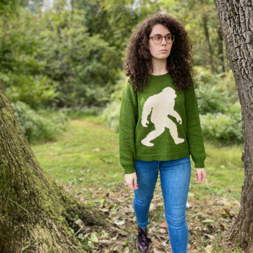 Heeere’s Squatchy! Squatch Sweater available on Ravelry