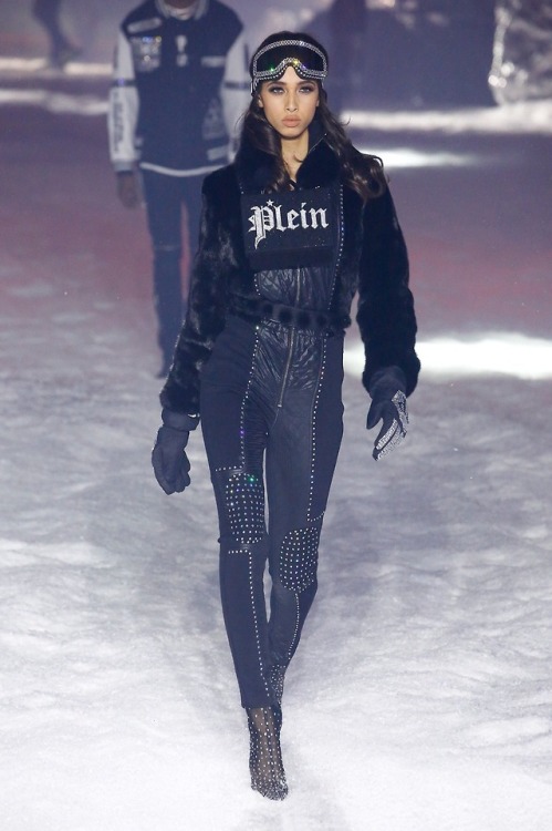 faves-celebs: Yasmin Wijnaldum walking for Philipp Plein F/W 18 Fashion Show in NYC. (February 10, 2