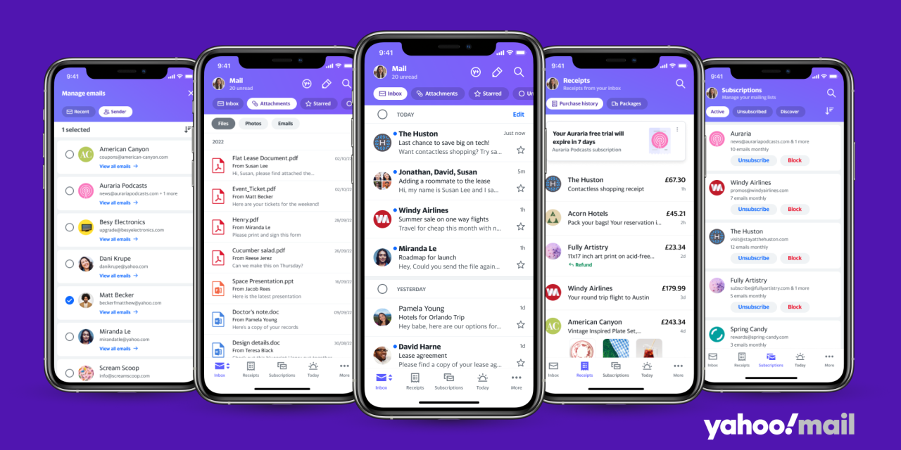 Yahoo Mail app update makes it easier to manage receipts and track